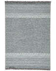 Jaipur Tikal Rao Border Geometric Gray Light Blue TKL07 Rug