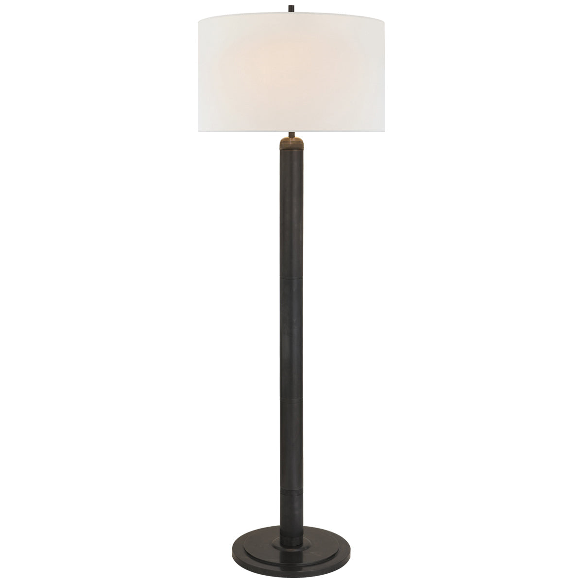 Visual Comfort Longacre Floor Lamp with Linen Shade