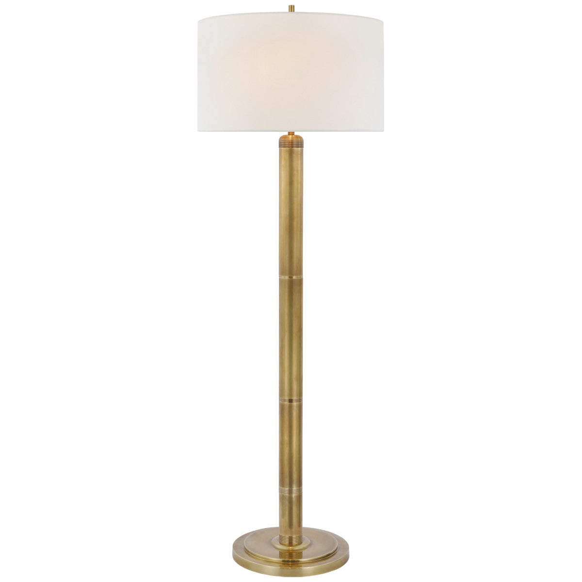 Visual Comfort Longacre Floor Lamp with Linen Shade