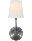 Visual Comfort Vendome Single Sconce with Linen Shade