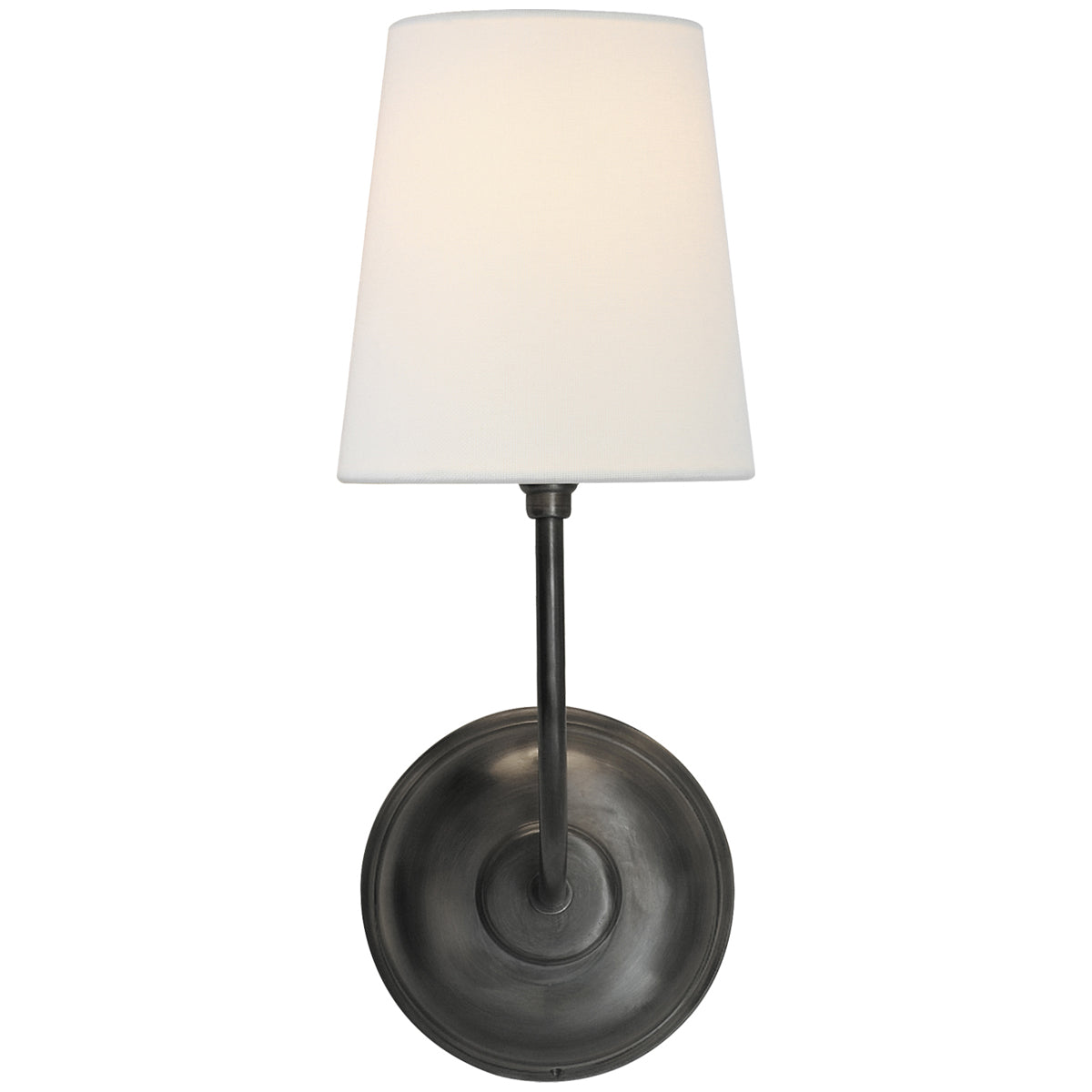 Visual Comfort Vendome Single Sconce with Linen Shade