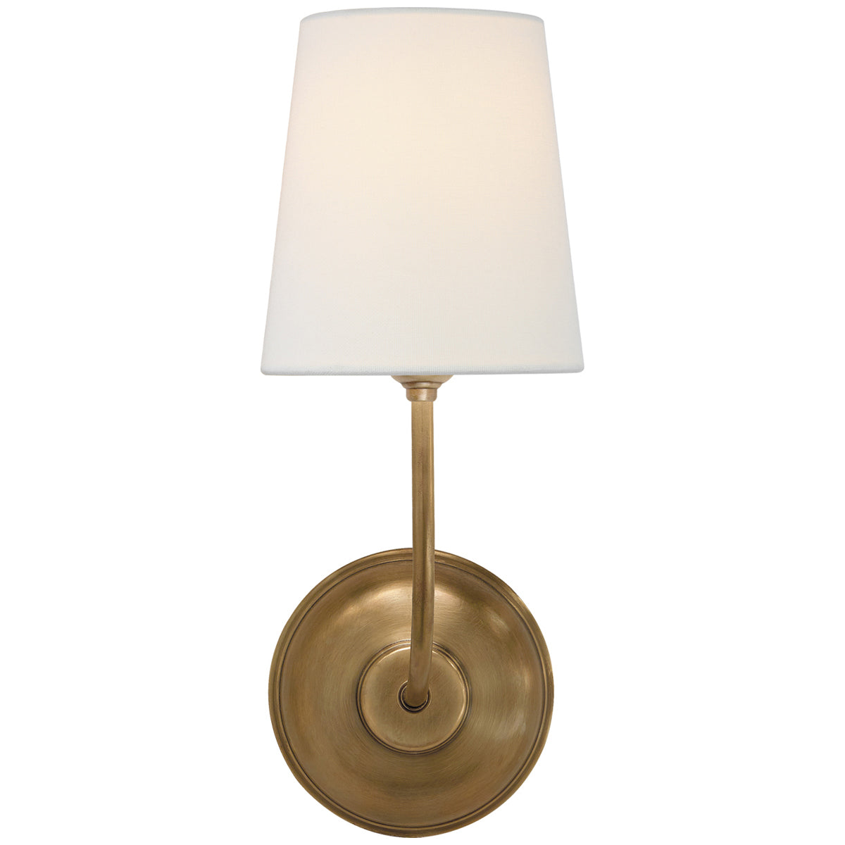 Visual Comfort Vendome Single Sconce with Linen Shade