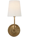 Visual Comfort Vendome Single Sconce with Linen Shade