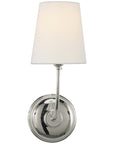 Visual Comfort Vendome Single Sconce with Linen Shade