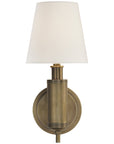 Visual Comfort Longacre Sconce with Linen Shade