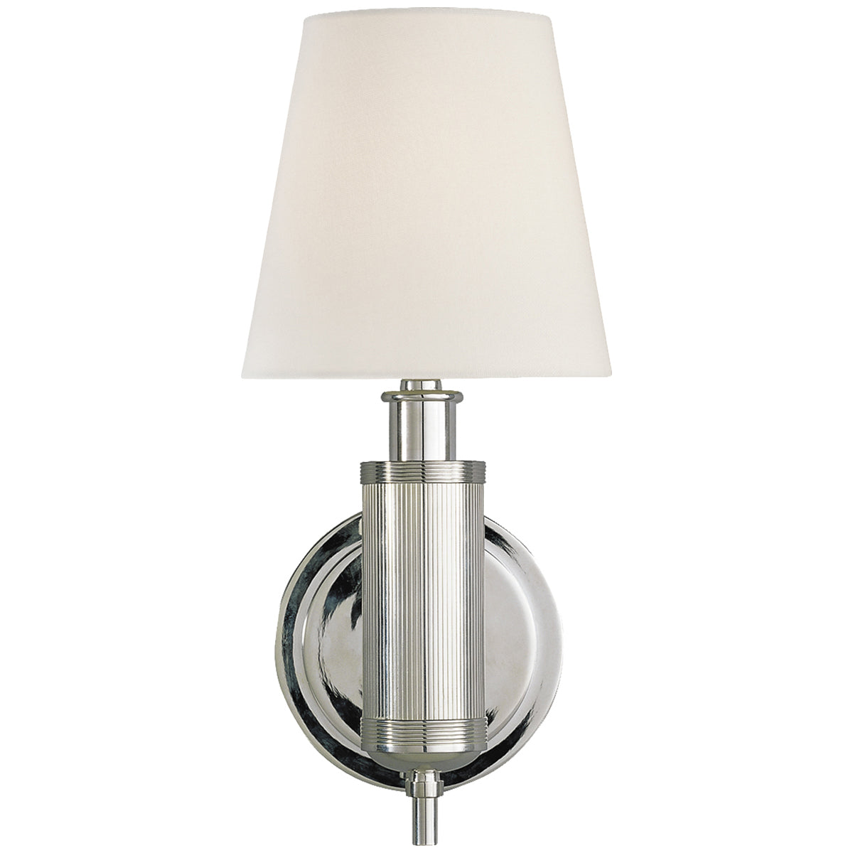 Visual Comfort Longacre Sconce with Linen Shade