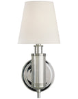 Visual Comfort Longacre Sconce with Linen Shade