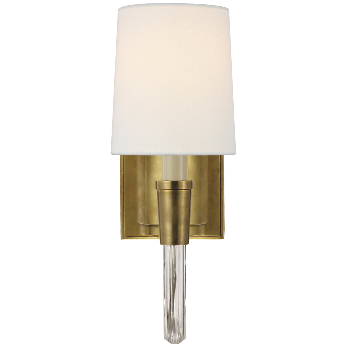 Visual Comfort Vivian Single Sconce with Linen Shade