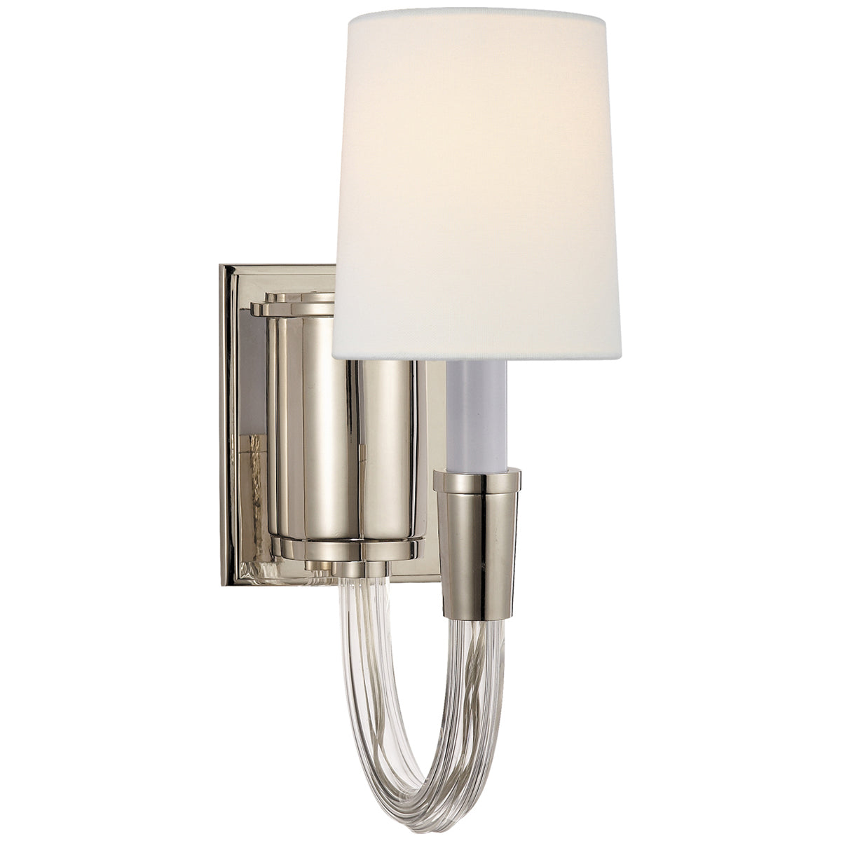 Visual Comfort Vivian Single Sconce with Linen Shade