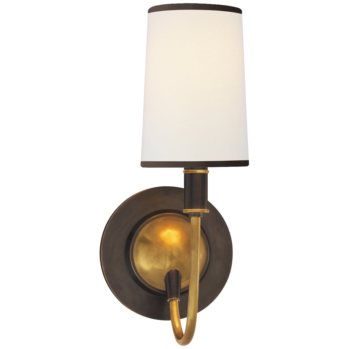 Visual Comfort Elkins Sconce with Linen Shade