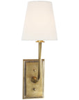 Visual Comfort Hulton Sconce with Linen Shade