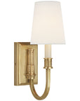 Visual Comfort Modern Library Sconce with Linen Shade