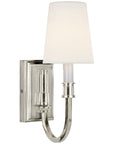 Visual Comfort Modern Library Sconce with Linen Shade