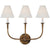 Visual Comfort Piaf Triple Sconce with Linen Shade