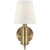 Visual Comfort Jonathan Sconce with Linen Shade