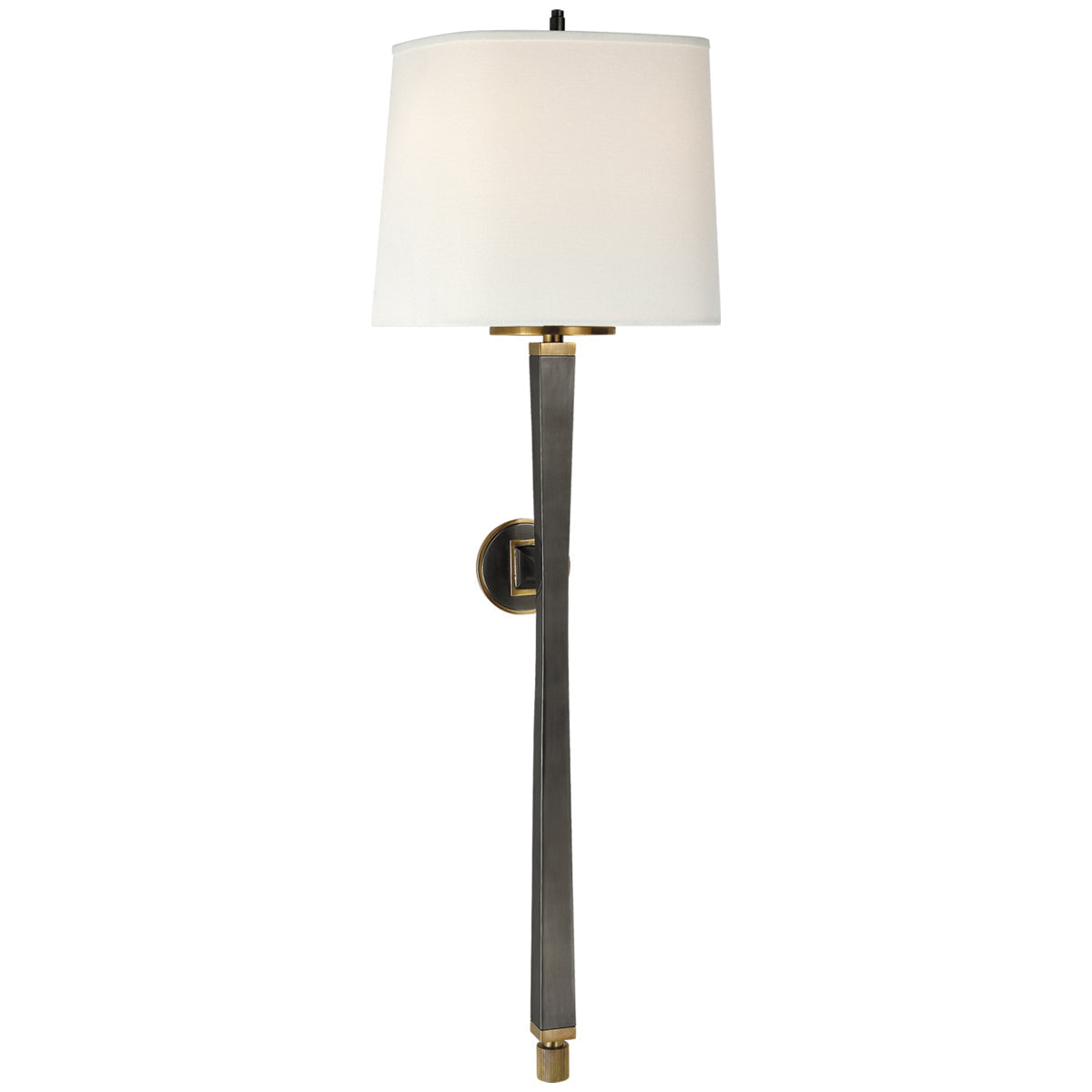 Visual Comfort Edie Baluster Sconce with Linen Shade