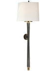 Visual Comfort Edie Baluster Sconce with Linen Shade