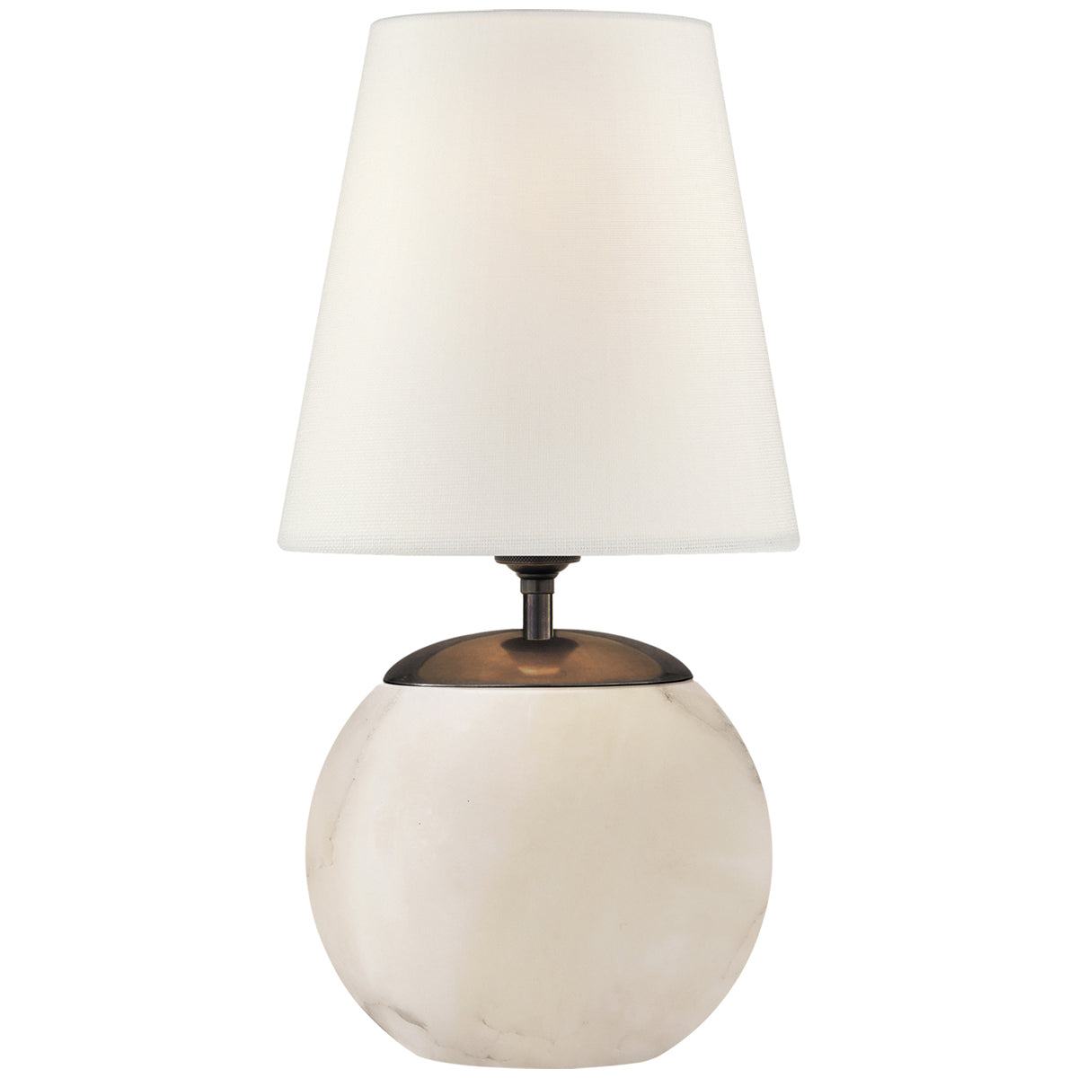 Visual Comfort Terri Round Accent Lamp in Alabaster