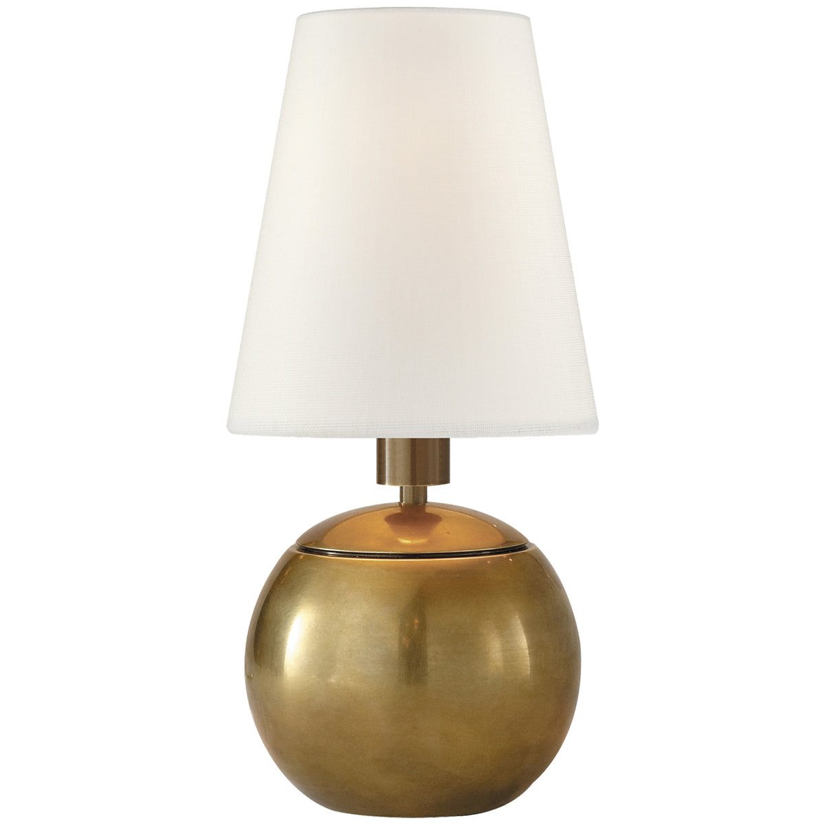 Visual Comfort Tiny Terri Round Accent Lamp with Linen Shade