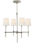 Visual Comfort Bryant Small Chandelier with Linen Shades