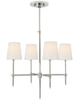 Visual Comfort Bryant Small Chandelier with Linen Shades