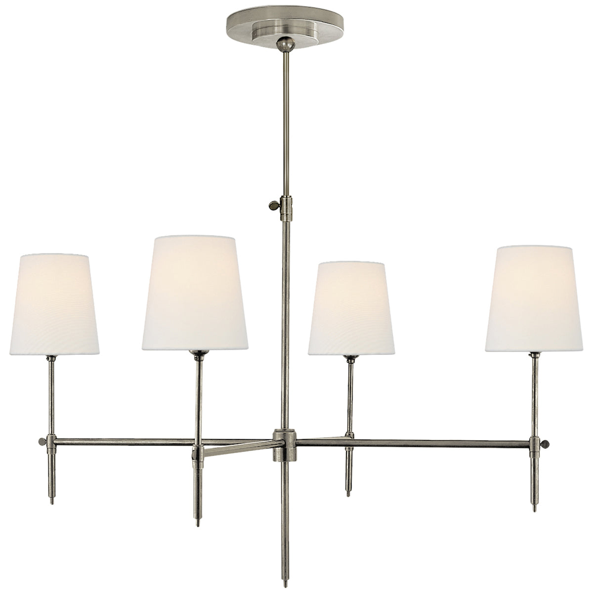 Visual Comfort Bryant Large Chandelier with Linen Shades