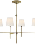 Visual Comfort Bryant Large Chandelier with Linen Shades