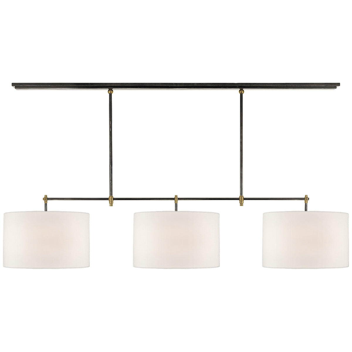 Visual Comfort Bryant Large Billiard Light with Linen Shades