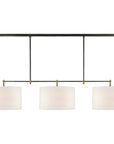 Visual Comfort Bryant Large Billiard Light with Linen Shades