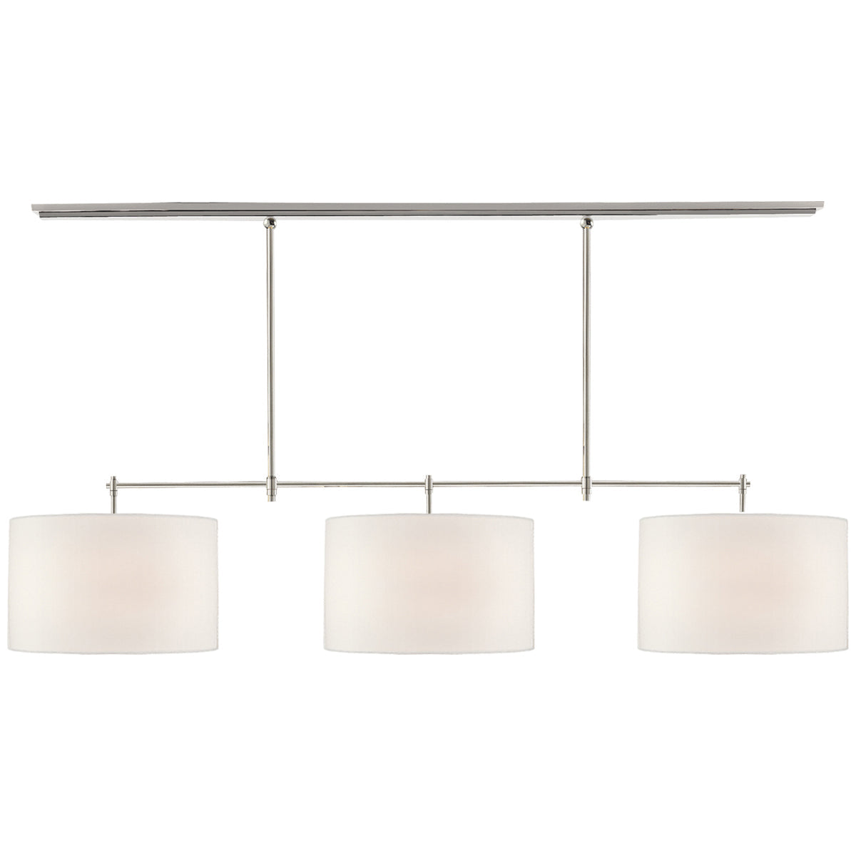 Visual Comfort Bryant Large Billiard Light with Linen Shades