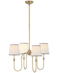 Visual Comfort Vendome Small Chandelier with Linen Shades