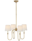 Visual Comfort Vendome Small Chandelier with Linen Shades