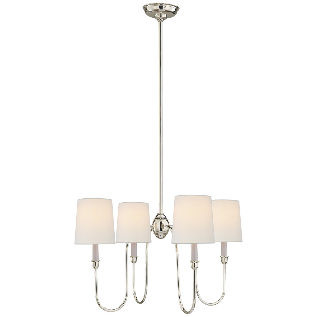 Visual Comfort Vendome Small Chandelier with Linen Shades