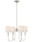 Visual Comfort Vendome Small Chandelier with Linen Shades