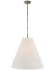 Visual Comfort Goodman Large Hanging Lamp with Linen Shade