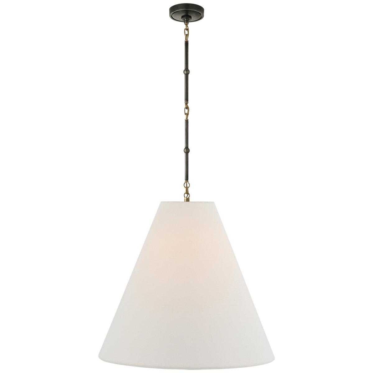 Visual Comfort Goodman Large Hanging Lamp with Linen Shade