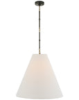 Visual Comfort Goodman Large Hanging Lamp with Linen Shade