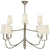 Visual Comfort Farlane Large Chandelier with Linen Shades