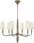 Visual Comfort Farlane Small Chandelier with Linen Shades