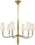 Visual Comfort Farlane Small Chandelier with Linen Shades