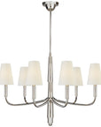 Visual Comfort Farlane Small Chandelier with Linen Shades