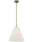 Visual Comfort Goodman Small Hanging Light with Linen Shade