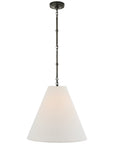 Visual Comfort Goodman Medium Hanging Light with Linen Shade