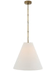 Visual Comfort Goodman Medium Hanging Light with Linen Shade