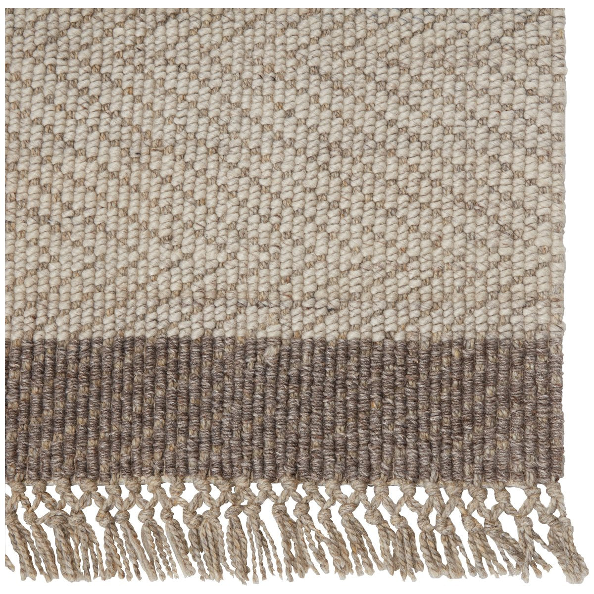 Jaipur The Weekend Sunday Border Solid Light Gray Ivory TWK03 Rug