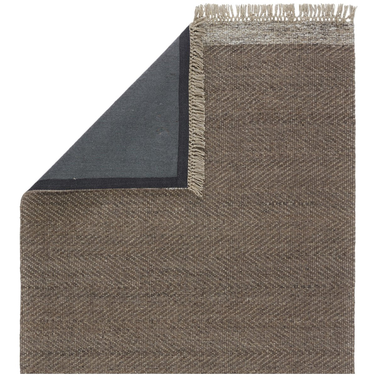 Jaipur The Weekend Sunday Border Solid Light Brown Gray TWK04 Rug