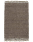 Jaipur The Weekend Sunday Border Solid Light Brown Gray TWK04 Rug