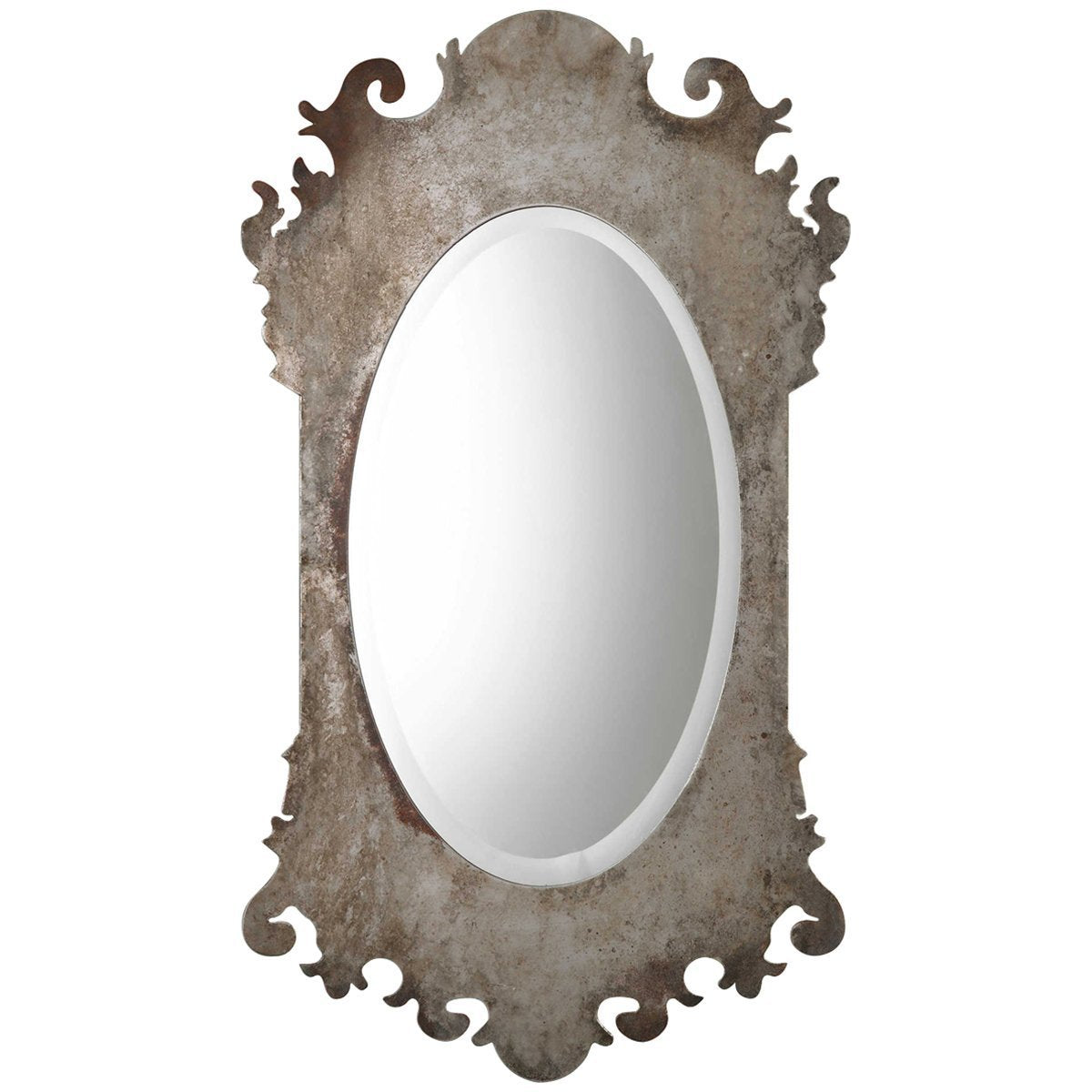 Uttermost Vitravo Oxidized Silver Oval Mirror