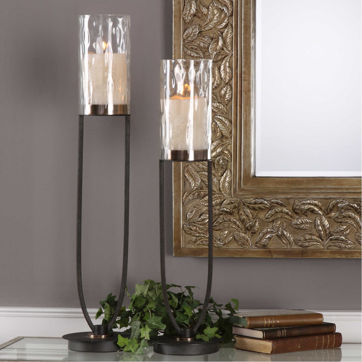 Uttermost Durga Iron Work Candleholders, 2-Piece Set