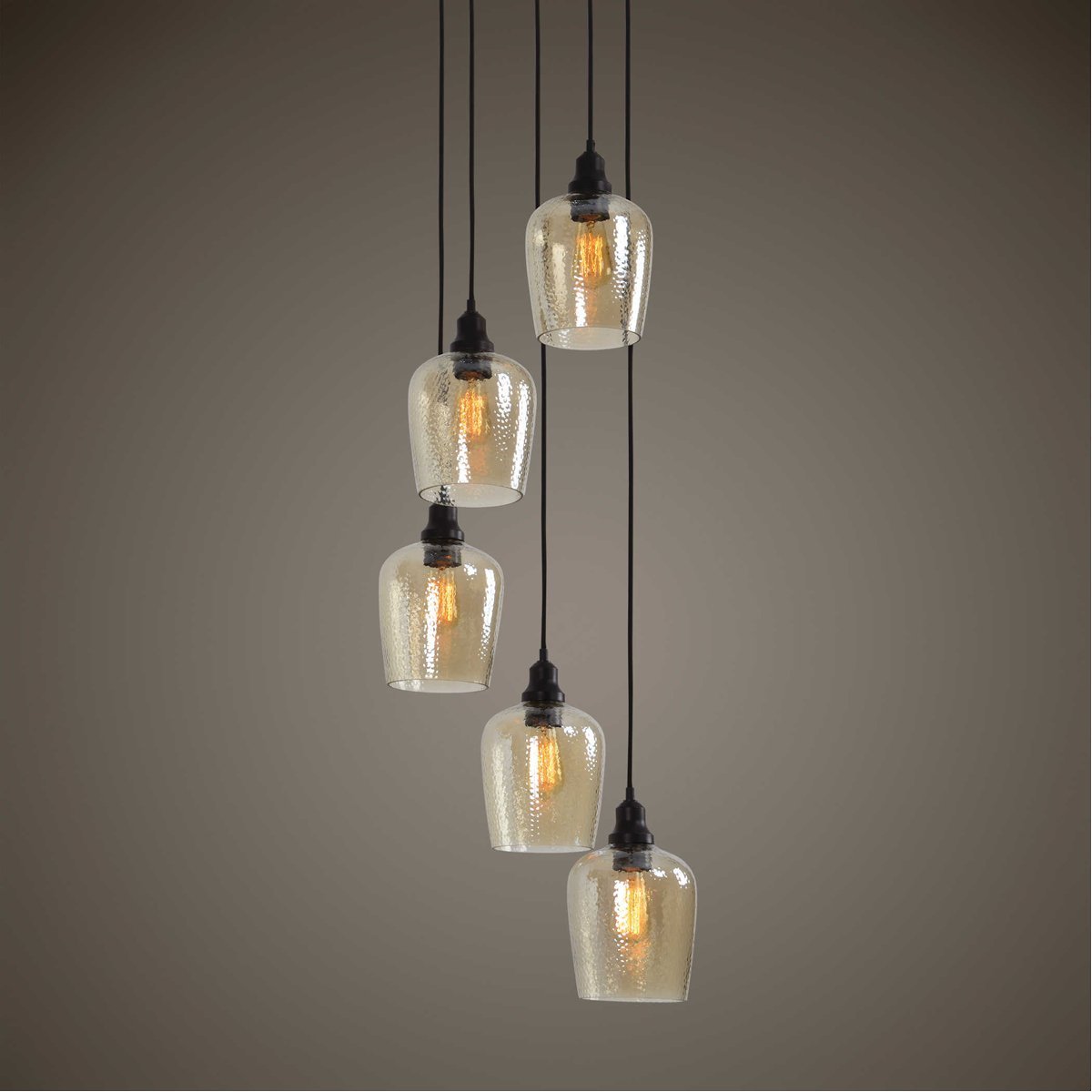 Uttermost Aarush 5-Light Glass Cluster Pendant